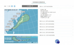 颱風「盧碧」雖減弱為熱帶性低氣壓，但仍持續帶來豪雨威脅／陳致愷翻攝