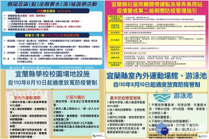 宜蘭縣運動遊憩及關懷長照場域即日起有條件開放。（圖∕宜蘭縣政府提供）