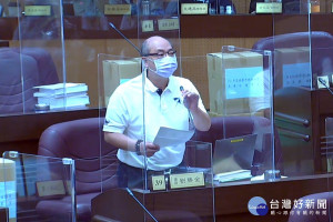 針對SDGs和VLR，桃園市議員劉勝全在議事堂上提出質詢。