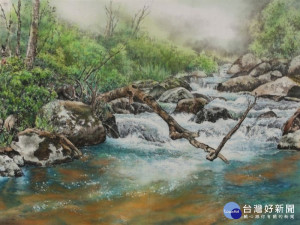 「水色初心-許馨文彩墨個展」桃園市立圖書館平鎮分館1樓文化展覽館開展