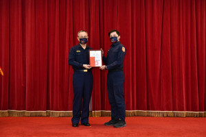 北港警獲「反詐騙圖文比賽」全國第2佳績，警政署長親自表揚/李光揚翻攝