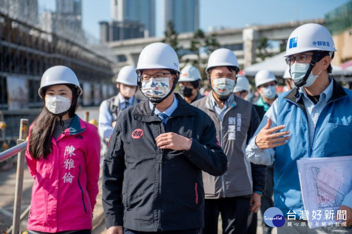 市長視察桃園長庚轉運站工程