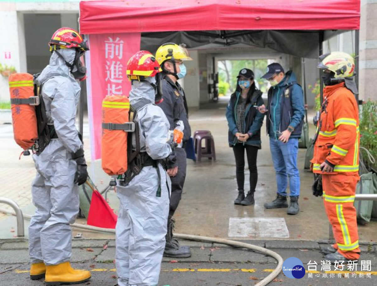 桃園環保局毒災實兵演練登場 校園師生安全有保障