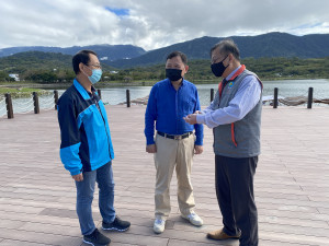 池上鄉公所規畫新建大坡池鐵馬驛站　臺東縣府現勘允協助爭取花東基金