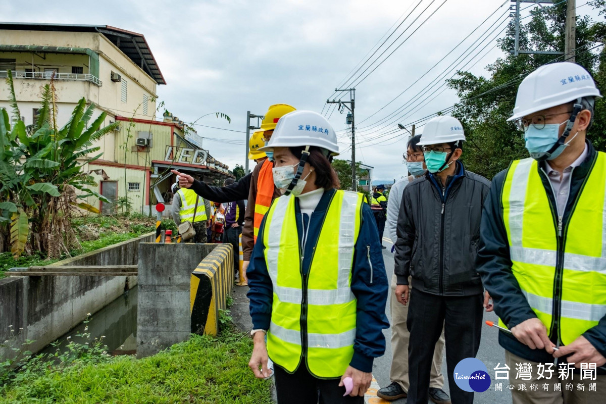 視察宜蘭市南橋路道路改善工程　林姿妙盼如期如質完工