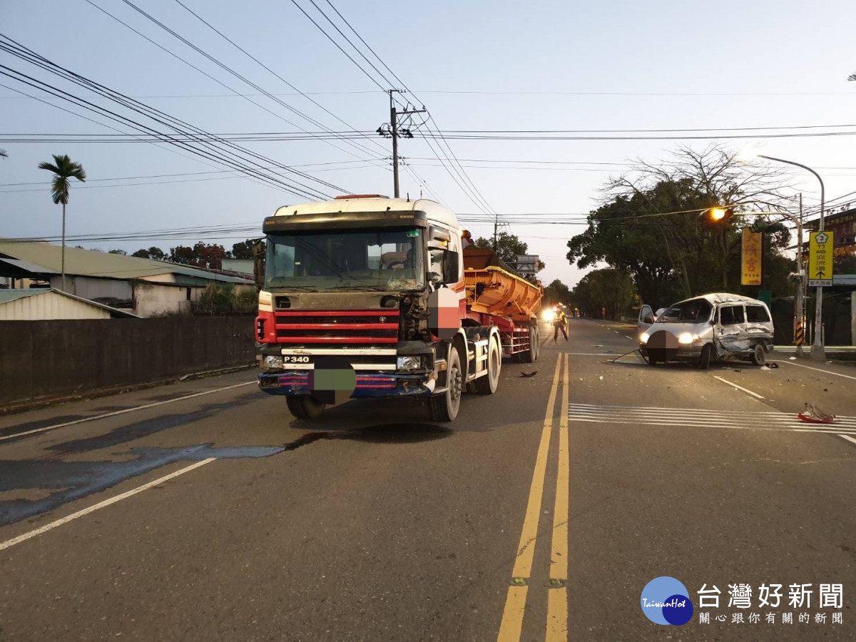 嘉義縣中埔鄉台3線吳鳳橋旁今早發生死亡車禍／警方提供