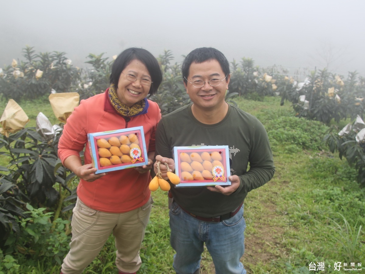 枇杷農友詹貴溶夫妻