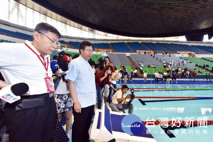 全力協辦世大運　鄭文燦陪同柯文哲巡檢桃園市轄場館