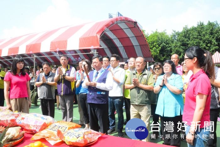 平鎮區廣達公園增設薄膜天幕及相關設施改善工程開工典禮。