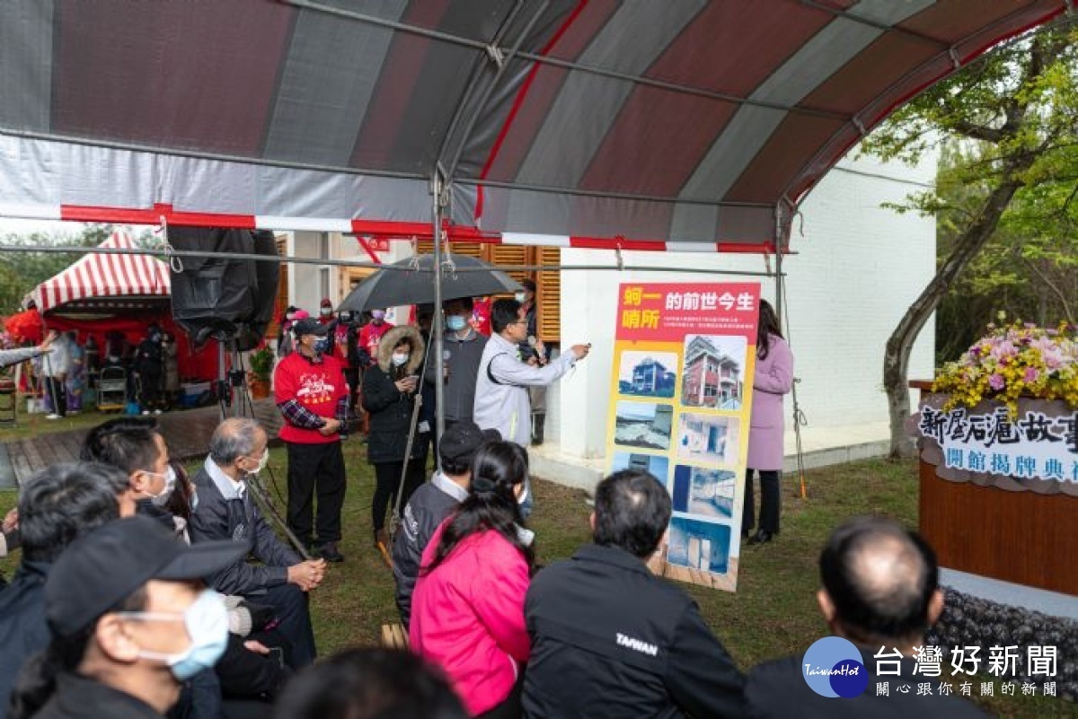 海管處長林立昌解說新屋石滬故事館設立由來